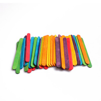 Bâtonnets de crème glacée en bois de bouleau colorés, bâtonnets pour projets d'artisanat DIY, bâtonnets en bois durables pour l'artisanat