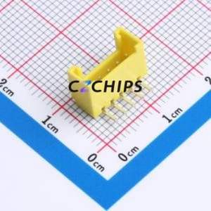 A200E1W1-2H5P12 Wire-to-Board Pin Header Bent Lead Through Hole,P=2mm Connector 1x5P 2mm Right Angle Insert HY - Product Image 1