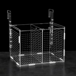 Fall Season Rectangle Acrylic <strong>Betta</strong> <strong>Tank</strong> Home Aquarium Breeding Isolation Box Double Layers Eco Friendly Plastic Rumble <strong>Fish</strong> - Product Image 1
