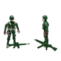 Modèle de soldat en plastique avec pistolet, sculpture, figurine, jouet pour enfants