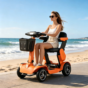 Modèles populaires : Scooter électrique pliable robuste à quatre roues pour personnes âgées, idéal pour les courses et les déplacements, Dropshipping USA - Product Image 1