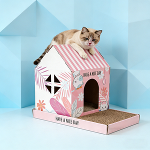 Casa Modular <span class=keywords><strong>para</strong></span> <span class=keywords><strong>Gatos</strong></span> <span class=keywords><strong>de</strong></span> Cartón Corrugado, Combinable, Personalizable, Venta al Por Mayor, Diseño Personalizado Disponible - Product Image 1
