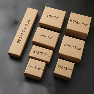 Omet OEM kahverengi Kraft kağıt Emballage takı schmuck kutusu mücevherat yüzükler bilezikler kolye küpe bileklik kolye ambalaj - Product Image 5