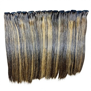 Extensions de cheveux humains vierges vietnamiens de qualité supérieure, couleur piano, lisses, en trame, pour femmes, vente en gros - Product Image 6