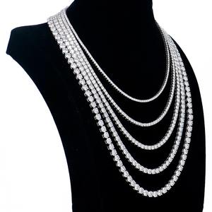 שרשרת טניס מויאסניט VVS D נגד כתמים לנשים ונערות, כסף סטרלינג 925, תכשיטי אירוסין ונישואין, יצרן תכשיטים - Product Image 1