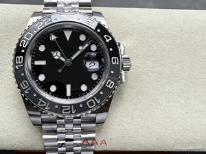 นาฬิกาข้อมือผู้ชายสีดำเทา รุ่นหรูหราสั่งทำพิเศษ VS factory GMT 3285 ขนาด 40 มม. กลไกจักรกลชั้นนำ ตัวเรือนสแตนเลส คริสตัล - Product Image 1