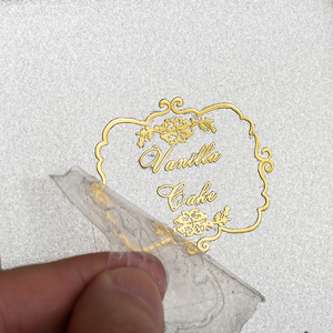 สติกเกอร์โลโก้โลหะแบบกำหนดเอง กันน้ำ สำหรับตกแต่งแก้ว ขวด และบรรจุภัณฑ์ - Product Image 4