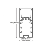 Nouveau design suspendu linéaire LED bande lumineuse 6063 Alu Channel Extrusion avec PC Diffuseur Surface Aluminium LED Profile