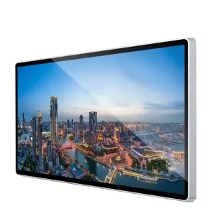 43 inç cam arkasında asılı çift taraflı ekran lcd reklam oyuncu iki taraf dijital tabela ekran reklam ekran panosu