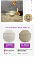 Support de Présentation Cylindrique USB LED en Bois pour Lumière, Base d'Affichage en Bois pour Lampe à Résine et Cristal 3D Laser