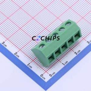 DB127S-5.08-5P-GN-S Screw Terminal Block P=5.08mm Connector ( Construction: 1x5P )( Pitch: 5.08mm )( Color: Green ) - Product Image 1