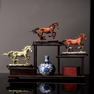 Ornement en résine Cheval de prairie moderne Mystic Arts, couleur grain de bois 7141H, décoration intérieure, cadeau - Product Image 2