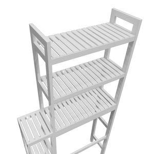 Moderno estante de baño de <span class=keywords><strong>madera</strong></span> impermeable de 3 niveles fácil de instalar independiente/organizador montado en la pared sobre el inodoro - Product Image 4