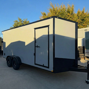 Quality New Design Blue Enclosed Cargo <b>Trailer</b> Black Trim Single Axle 2001-3000kg Capacity 7-14ft Size for Utility Transport - Product Image 1