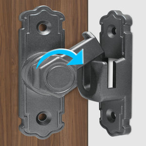 Loquet de porte en alliage d'aluminium, design minimaliste, pour portes de chambre en bois, installation facile, boucle de fixation sans perçage - Product Image 1