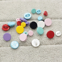Boutons ovales en alliage de zinc plaqué maille, couleur bonbon peinte, lavables, avec tige de 4 mm/6 mm, pour la mode moderne des poupées BJD Kawaii