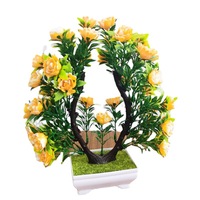 Mini plantes artificielles en pot, fleurs artificielles en plastique, bonsaïs de 10 à 30 cm, décoration de verdure pour salon, meuble TV, table basse