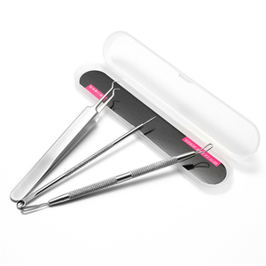 WELLFLYER Herramienta Profesional de Acero Inoxidable <span class=keywords><strong>para</strong></span> Eliminar Acné, Removedor de Espinillas, Eliminador de Imperfecciones, Removedor de Espinillas, Removedor de Acné, Herramienta de Acero Inoxidable, 2 Unidades - Product Image 4