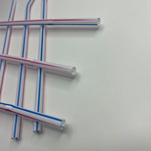 Sedotan plastik kelas makanan sekali pakai populer dengan desain pola bergaris untuk pesta dan minuman kasual - Product Image 4