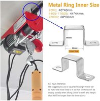 Mini palan électrique à protection contre les surcharges, coque en acier, chaîne en acier, capacité de levage 1000 kg/500 kg, 110 V-240 V, pour garage