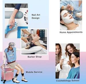 Maleta de Maquillaje con Ruedas, Maleta de Cosméticos Grande con 4 Bandejas y Ruedas Giratorias con Llave, Maleta para Salón de Belleza y Barbería - Product Image 4