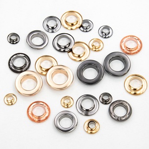 Œillets métalliques ronds plaqués noir pour vêtements, anneaux de fixation durables, différentes tailles - Product Image 4