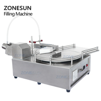 ZONESUN ZS-LPG1, Kepala Tunggal Keramik Pompa Celup Botol Kaca Minyak Esensial Mesin Pengisi Cairan dengan Pengacak Botol