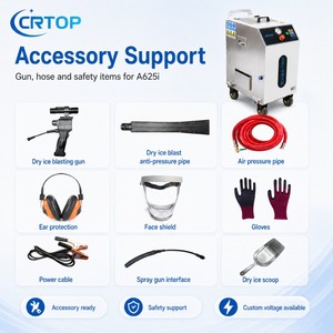 Nettoyeur à glace sèche Crtop avec pistolet, tuyau et support de buse optionnel pour projets de nettoyage industriel A625i - Product Image 4