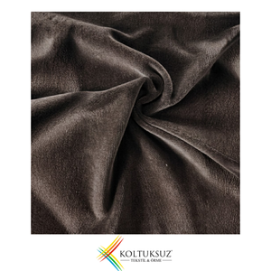 Tissu Velours Tricoté en Coton Gris Foncé 240 g/m² 80% Coton 20% Polyester 180 cm Tissu Velours en Gros Haute Qualité - Product Image 1