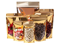 Pochette Doypack VMPET dorée refermable à fermeture éclair