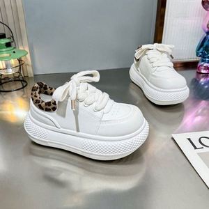 Zapatos Casuales con Cordones y Punta Redonda, Zapatos Blancos de Moda para Mujer, Primavera-Otoño 2026, Zapatos con Plataforma para Aumentar la Estatura - Product Image 6