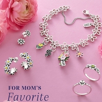Pendentif, Bracelet, Collier et Boucles d'oreilles en Argent Pur Classique avec Breloque Émaillée, Produit James Avery en Gros