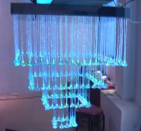Lustre moderne 2012 avec suspension en fibre optique et télécommande