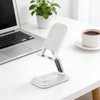 Support de téléphone portable pour bureau, support de téléphone réglable en hauteur et en angle