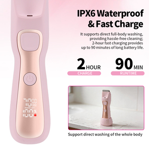 Tondeuse bikini professionnelle PRITECH 3-en-1, rasoir électrique pour femmes, épilateur doux pour le <span class=keywords><strong>corps</strong></span>, rechargeable, idéal pour les voyages à la plage - Product Image 4