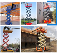 Nacelle-ciseaux électrique portable, hauteur de 18m, levage de ciseaux, petite plateforme