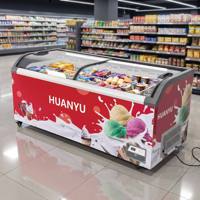 Flat Glass Lid Ice Cream Freezer GOST-R Top Open Design Easy Access for Storing and Displaying Bulk Ice Cream