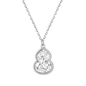 Collier pendentif en forme de gourde scintillant en argent sterling 925, bijoux de mode spécialement conçus par Dylam pour femmes, accessoires de bijouterie - Product Image 1