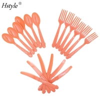 Vaisselle Mariée Pénis Douche Poule Nuit Willy Pénis Nouveauté Nude Couteaux/Fourchettes/Cuillères pour Bar Bachelorette Party Fournitures HS1528