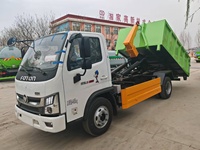 Camion à benne basculante manuel diesel Foton avec compacteur et élévateur de conteneurs pour les déchets municipaux et industriels