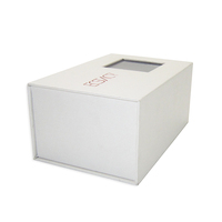 Boîte d'emballage personnalisée de luxe haut de gamme en carton pour sweats à capuche, chaussures et vêtements, avec fenêtre magnétique exclusive
