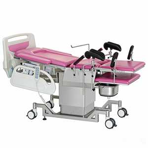 Table d'opération gynécologique et obstétricale électrique, lit d'accouchement manuel en acier pour hôpital - Product Image 3
