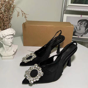 2025 été bouche peu profonde eau diamant <span class=keywords><strong>soleil</strong></span> boucle ronde rosée talon Muller chaussures femmes pointu mode talons hauts - Product Image 5