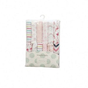 Lot <span class=keywords><strong>de</strong></span> 12 serviettes douces carrées pour la salive et le sueur, assortiment aléatoire <span class=keywords><strong>de</strong></span> serviettes <span class=keywords><strong>de</strong></span> <span class=keywords><strong>bain</strong></span> en coton en forme <span class=keywords><strong>de</strong></span> fleur pour bébés garçons et filles, soins pour bébés en voiture - Grande Vente - Product Image 5