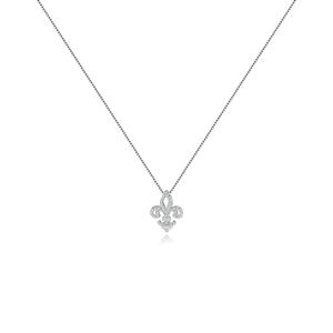 Conjunto de Joyería de Lujo Iris, Plata de Ley S925, Diseño de Nicho Nocturno, Collar y Aretes con Colgante de Flor de Iris con Diamantes Completos, Plata Pura - Product Image 5