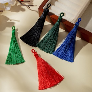 Ciondolo Naturale con Nappe Lunghe 8 cm in Poliestere per Accessori Fermatende - Product Image 3