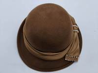 Elegante Sombrero Cloche de Fieltro de Lana para Mujer, Sombrero Formal Vintage con Lazo de Satén y Decoración de Perlas para Exteriores e Informal