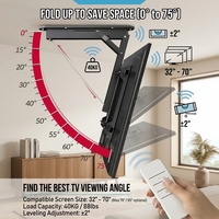 Support TV motorisé escamotable silencieux et peu encombrant avec fonction mémoire, capacité de charge 40 kg pour cinéma maison