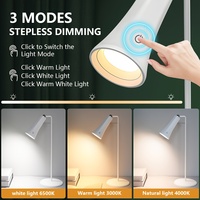 Lampe de bureau magnétique 4 en 1 Rechargeable sans fil LED Flexible Portable USB Port Touch Study Office Bedroom Bedside Modern