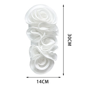 Simplicidad Dacron 3D decoración Floral forma de flor accesorios de vestido de novia parche Floral desmontable accesorio de ropa DIY - Product Image 6